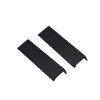 Manija Larga para Puerta de Armario de Ferretería Simple Manija de Cajón de Ángulo Recto Negro Americano Manija Lateral de Gabinete de Aleación de Aluminio