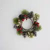 Coronas de Velas, Decoraciones Navideñas, Adornos Festivos, Productos de Imitación Hechos a Mano, Comercio Transfronterizo al por Mayor, Coronas de Velas de Plástico