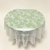 Mantel Redondo de Encaje Blanco Floral Francés Mantel para Mesa de Café Mantel Cubierta Decorativa para Mesa de Noche Tela Cubierta Toalla Mantel Individual Fábrica Mayorista
