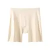 Pantalones de Seguridad Sin Costuras para Mujer Antideslizantes Seda de Hielo Largo Medio Algodón Puro Calzoncillos de Cuatro Esquinas Delgados Leggings de Verano para Mujer