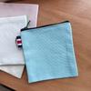 Bolsa de Lona Cor Sólida DIY Transfronteiriça Amazon Bolsa de Armazenamento com Zíper Portátil de Viagem Quadrada Fresca Porta-Moedas
