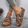 Sandalias informales de gran tamaño para mujer, estilo transfronterizo, estilo europeo y americano, nuevas sandalias cruzadas de suela gruesa y plana para comercio exterior, 2023