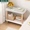 Alternativa a la mesa de noche: Mesa de noche moderna simple, Estante de almacenamiento pequeño, Mesa pequeña de pie, Madera maciza, Color de madera natural simple