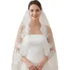 Peine Incluido, Velo de Novia de Encaje con Cable de 1 m de Longitud y Cola Larga, Estilo Vintage de Lujo Ligero para Boda en el Jardín