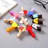 Foto de Aula de Jardín de Niños Clip de Madera Colorido Lindo Clip de Madera Decoración de Pared Nota Clip de Cuerda de Cáñamo Set Venta al Mayoreo