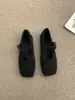 Zapatos Mary Jane peludos para mujer, calzado de exterior para otoño e invierno, nuevos zapatos planos de moda versión coreana 2025, zapatos de felpa para mujer