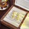 Aretes de Perlas Aguja de Plata de Alta Calidad, Elegantes de Mariposa de Nicho a la Moda, Aretes de Alta Gama, Aretes Versátiles Retro Franceses