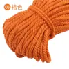 Cuerda Gruesa de Algodón de Tres Hilos de Colores Cuerda Retorcida Cuerda de Diseño Decorativo Accesorios para Manualidades Cuerda Gruesa Cuerda para Atar
