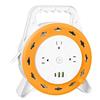 Regleta de Tambor Tipo Estándar Americano Carrete Enrollacables Enchufe USB Protector contra Sobretensiones 5.8m 10m Cable de Extensión