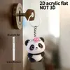Llavero de Acrílico 2D Oso de Dibujos Animados Colgante Plano Encanto para Mochila de Estudiante