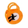 Bolsa de fieltro para dulces de Halloween, bolsa tote para niños, hecha a mano, DIY, bolsa para dulces de Halloween, accesorios para el día de Halloween