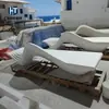 Banco de onda UHPC para jardín y césped, taburete de piedra artificial de forma irregular, asiento de descanso de terrazo con acabado de diseño artístico