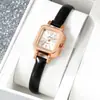 Moda minimalista japonesa estilo ins quadrado pequeno açúcar estudante feminino temperamento estilo acadêmico artístico mostrador pequeno pulseira fina relógio