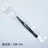 Pinça para Cílios Postiços Manual DIY Clip de Ponta Fina Manual de Manicure para Cílios Pinça para Cílios Postiços Antiestática ESD-15