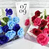Nuevo producto transfronterizo: Arreglo de 6 flores de amapola para bodas, decoración de flores artificiales, adorno de planta en maceta, decoración del hogar, accesorio de fotografía