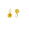 Brincos Pendentes Flor de Rosa Estilo Chinês Novo Liga de Cobre Dourado Simulado para Mulheres Nicho Sensação de Luxo Casamento Três Ouros Brincos Florais Tridimensionais