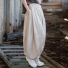 26 Outono Ramie Algodão Lavado com Areia Vintage Patchwork de 32 Peças Calças Abóbora Algodão Linho Feminino Novo Estilo Calças Lanterna Calças Longas