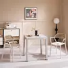 Mesa e Cadeira de Pátio ao Ar Livre Estilo Cream Europeu Combinação Casa B&B Lazer Terraço ao Ar Livre Café Mesa Quadrada