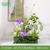 Hc-Bz3Grande Flores Artificiales y Plantas Verdes para Decoración de Paisajismo, Combinación de Paisaje Interior, Plantas Falsas Biónicas de Gama Alta