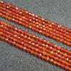 Granate Naranja Natural Cuentas Sueltas Cuentas Redondas Facetadas Cuentas Enhebradas a Mano Pulsera Semiterminada Collar Accesorios de Joyería DIY Cuentas