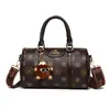 2026 Nova Bolsa de Mão da Moda Tendência Bolsa Boston Grande Capacidade Bolsa Transversal de Ombro Feminina Bolsa Feminina Estampada Retrô