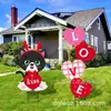 Decorações de Dia dos Namorados Placas de Jardim de Dia dos Namorados para Exterior Caminhos de Gramado Passarelas Decorações Temáticas de Gatos para o Dia dos Namorados