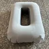 Almofada Inflável Casual de PVC com Revestimento de Veludo para Descanso no Escritório, Viagem de Negócios, Longa Distância, Portátil, para Pescoço