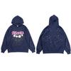 Invierno Hip-Hop Hip-Hop Letra Telaraña Espuma Estampado Jersey Top Moda Deportes Casual Sudadera para Hombre y Mujer