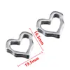 2 Colgantes de Anillo de Acero Inoxidable 304 con Corazón Hueco de Múltiples Estilos, Joyería y Accesorios de Ropa DIY Simples y Versátiles