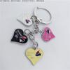 Llavero de metal de moda llavero personalizado colgante suministro gota aceite aleación en forma de corazón hebilla para llaves personalizada