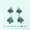 Pingentes de Árvore de Natal Mais Vendidos Acessórios de Liga Chaveiro Colar Pulseira Enfeites Artesanais Enfeites de Árvore de Liga Esmaltada