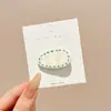 Grampo de cabelo elegante com bolinhas estilo coreano para franja, presilha lateral floral de luxo leve, acessório de cabelo tipo bobby pin