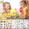 Calcomanías de Tatuaje para Niños Sirena Tatuaje de Coche Transfronterizo Lindo Mini Dibujo Animado Impermeable Set de Calcomanías de Tatuaje Temporal