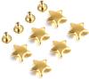 Accesorios de ropa, herrajes, juego de remaches de estrella de cinco puntas, clavos decorativos para equipaje, 5 colores, 200 unidades, clavos de cuero