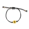 Transfronterizo Amazon AliExpress Venta Caliente Aleación Girasol Girasol Margarita Hilo de Cera Tejido Tarjeta de Amistad Pulsera