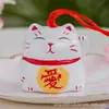 Campanillas de viento de cerámica al por mayor caja de dulces de gato manualidades boda regalo de agradecimiento de boda campanillas de viento pintadas a mano