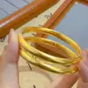Pulseira de Alta Qualidade Artesanal Antiga de Lama com Coração de Lótus Sutra do Coração Ouro de Areia Luxo Acessível Simples Sólido Casamento Pulseira de Casamento