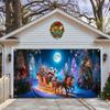 24 Novos Tecidos de Fundo para Porta de Garagem de Natal Transfronteiriça Banner Papai Noel Decoração de Festa ao Ar Livre Tecido Pendurado