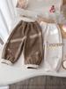 Pantalones Casuales de Invierno para Niña con Forro Polar Pantalones Elegantes de Encaje Pantalones de Invierno de Moda para Bebé Niña con Bordado Floral