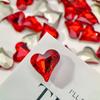 Prego Decoração de Diamante Brilhante Vermelho Pontiagudo Fundo Diamante em Forma Especial Super Brilhante Ano Novo Vermelho Nupcial Casamento Unha Torto Coração Gordo Quadrado Diamante Decoração de Unhas