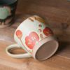 Caneca Retrô Pintada à Mão Gres Xícara de Café da Manhã Estilo Pastoral Flor Cerâmica Personalizada Ins Cor Sob Esmalte Copo de Água