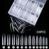 Uña uña uña 240 en caja larga salón puntiaguda tubo de agua mezclilla larga ballet trapezoidal Oval uñas postizas