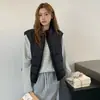 Estilo Doce Coreano 90 Penugem de Pato Branco Colete Acolchoado Feminino Moda Outono/Inverno 2026 Capa de Ombro Curva Colete Emagrecedor Tendência