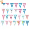 Serie de Fiesta de Bienvenida al Bebé Banderín Triangular Accesorios para Fiesta Suministros de Decoración para Fiesta