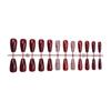 Nova Arte de Unhas para o Dia dos Namorados Vermelho Vinho Francesa Olho de Gato Removível Unhas Postiças Avançadas Peças de Unha para Usar na Mão