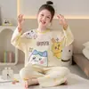 2026 Pijama Infantil Meninas Desenho Animado Conjunto para Casa Leve Confortável Conjunto de Pijama Meninas Algodão Puro Mais Vendido Menina