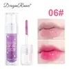 Brillo de Labios Transparente Hielo Transfronterizo con Brillo Fino Perlado Tinte Labial Hidratante Aceite para Labios Base de Labial Brillo de Labios que Cambia de Temperatura