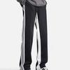 Pantalones casuales de rayas laterales para hombre, primavera y otoño, marca de moda americana, pantalones rectos sueltos, pantalones deportivos combinables, moda