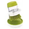 Cepillo para ollas con dispensador automático de líquido para la cocina, cepillo limpiador para estufa, herramienta limpiadora de ollas con dispensador automático de líquido, cepillo pequeño para dispensar líquido mientras se limpian las ollas