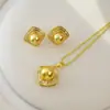 Conjunto de collar colgante y pendientes de botón con zircón en forma de T y perla, pendientes colgantes de diamante cuadrado y perla, collar colgante de moda para la oficina